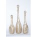 Set of 3 Triangle Bottles w/ Tops in Dappled Light Finish