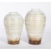 Medium Ribbed Vase in Vintage Ivory