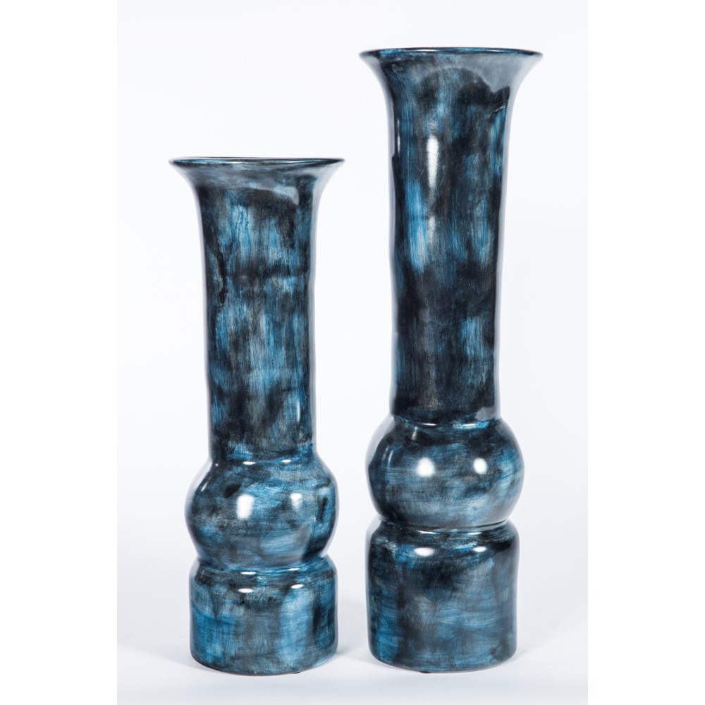 Large Table Vase in Bauhaus Black Finish
