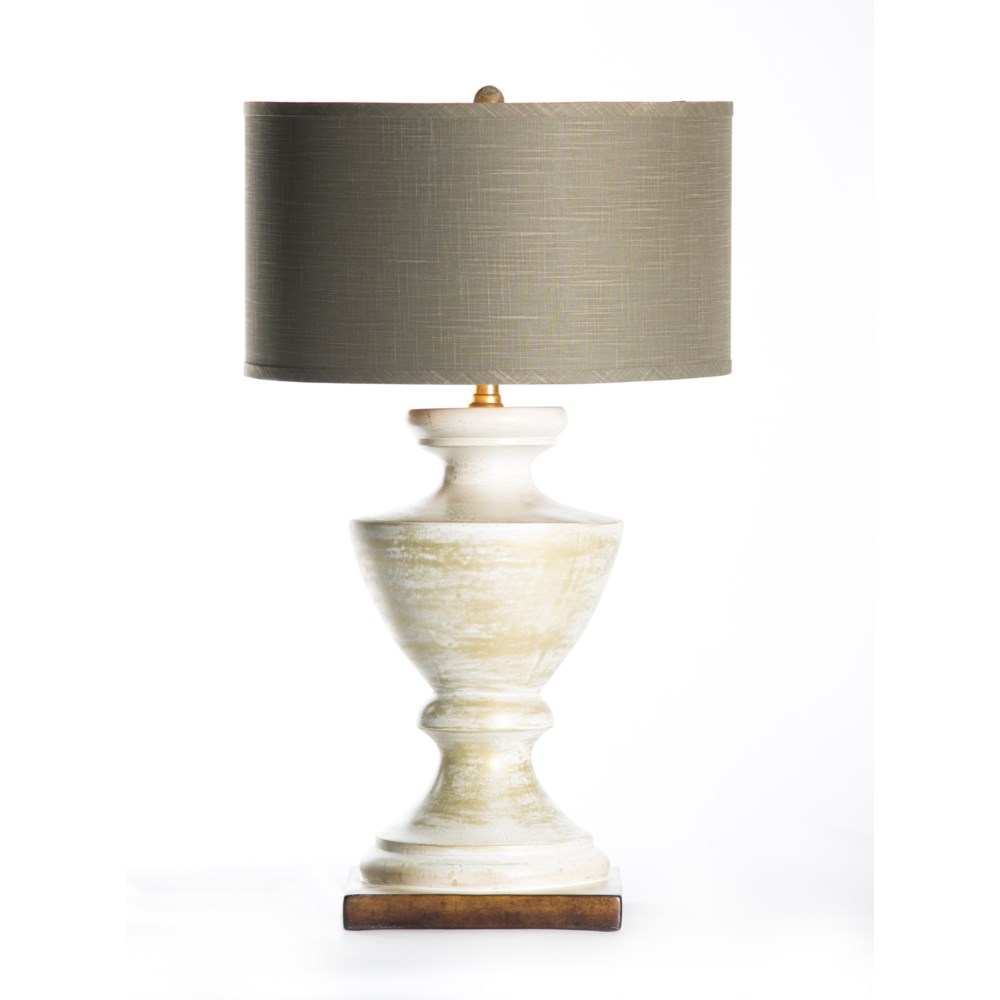 Sofia Table Lamp In Vintage Ivory With 18 Grey Gold Drum Shade Table Lamps Prima Design Source