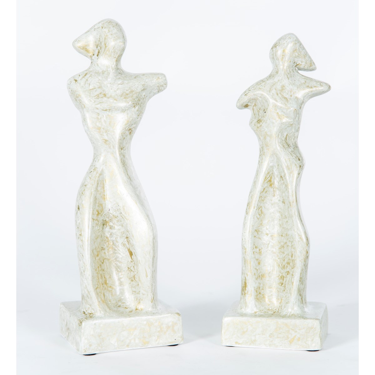Abstract Lady Sculpture in Travertine Finish