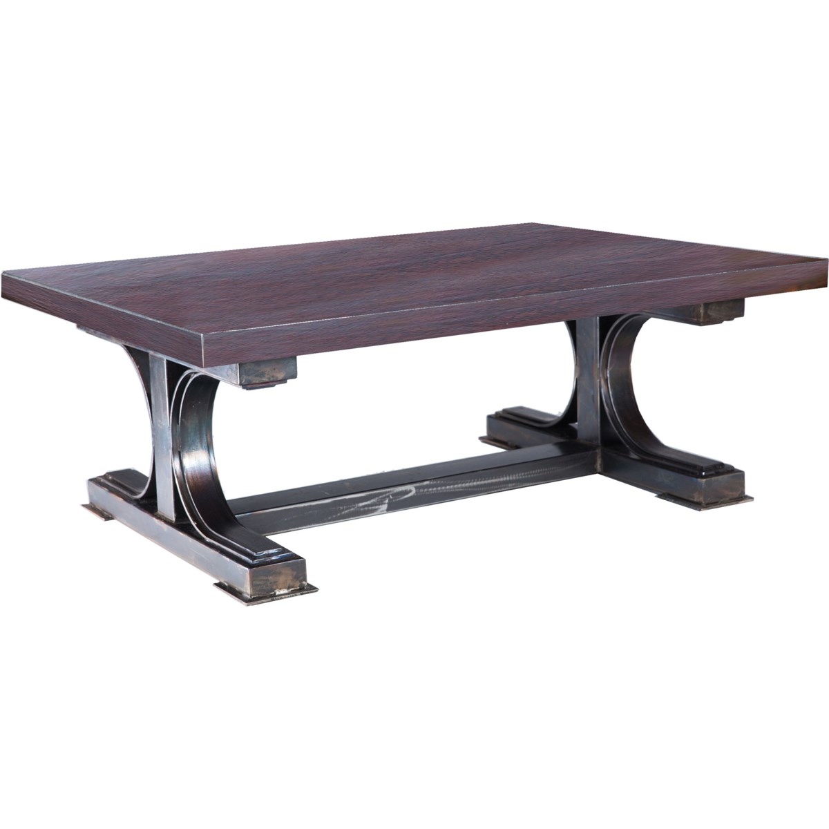 Winston Coctail Table with Dark Brown Hammered Copper Top