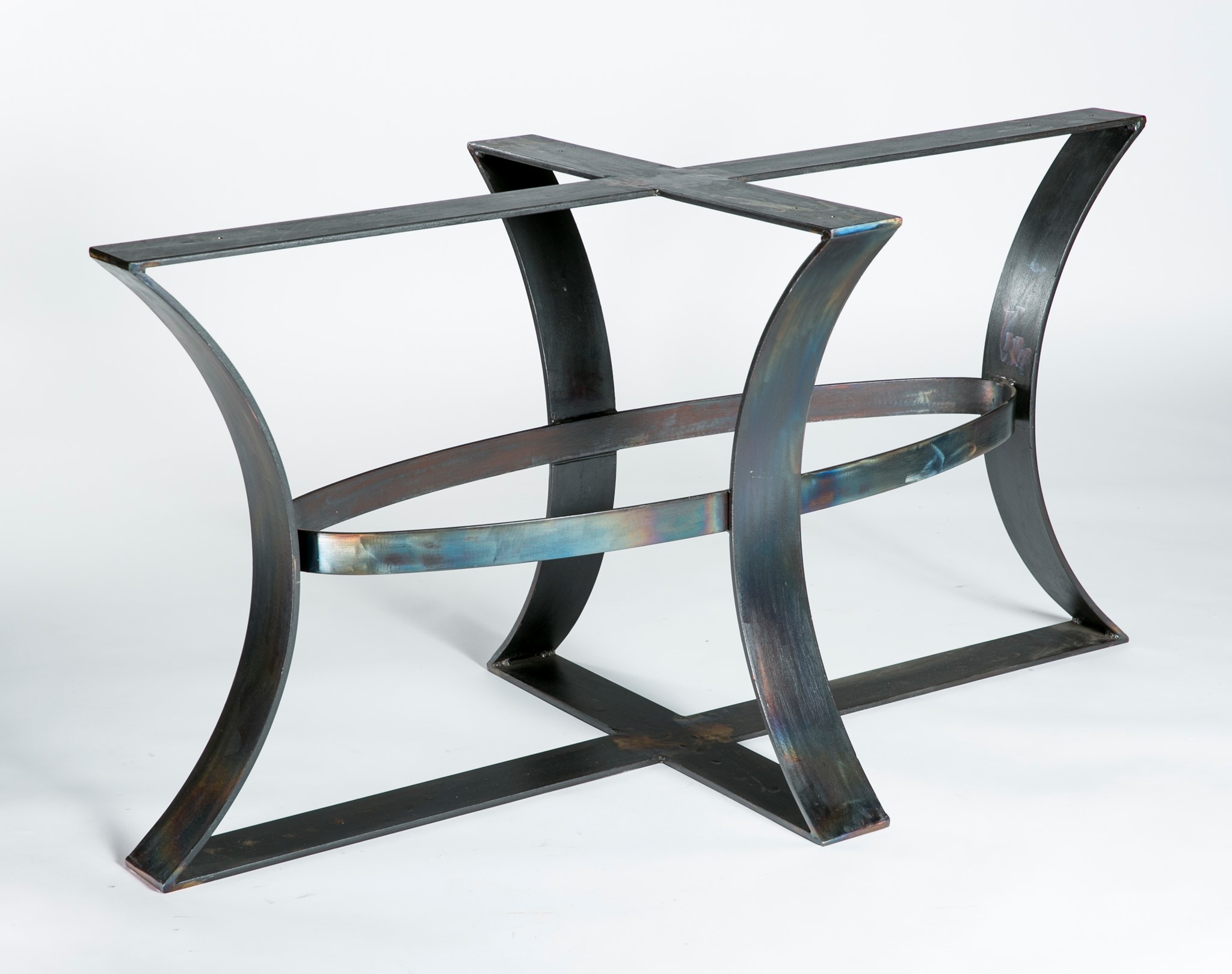 Avery Dining Table With Rectangular Hammered Zinc Top