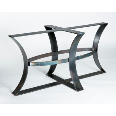 Avery Dining Table With Rectangular Hammered Zinc Top