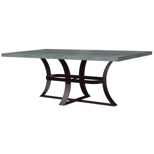 Avery Dining Table With Rectangular Hammered Zinc Top Dining Prima Design Source