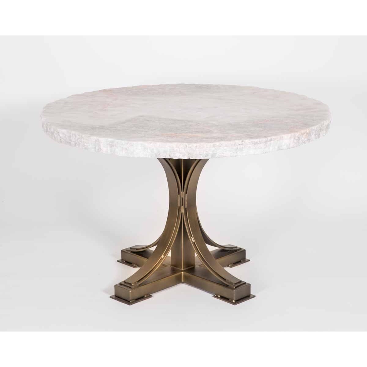 Winston Dining Table in Antique Gold Base Only for 60" Top