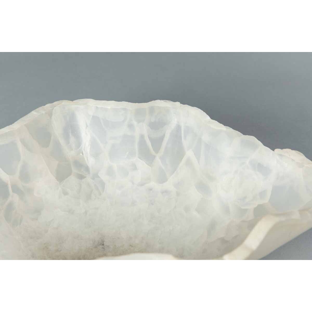 White Ice Onyx Bowl in Irregular Shape