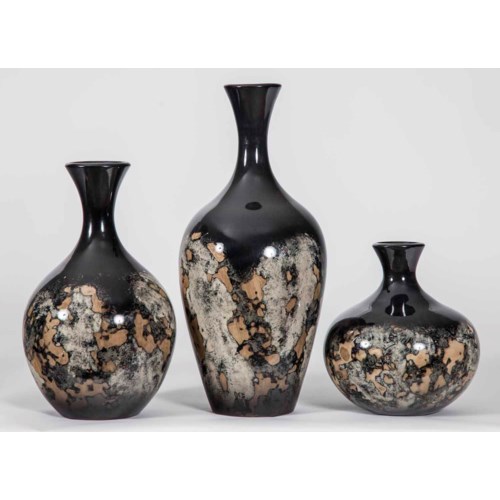 Large Flynn Vase In Rock Quarry Finish Pottery Table Vases