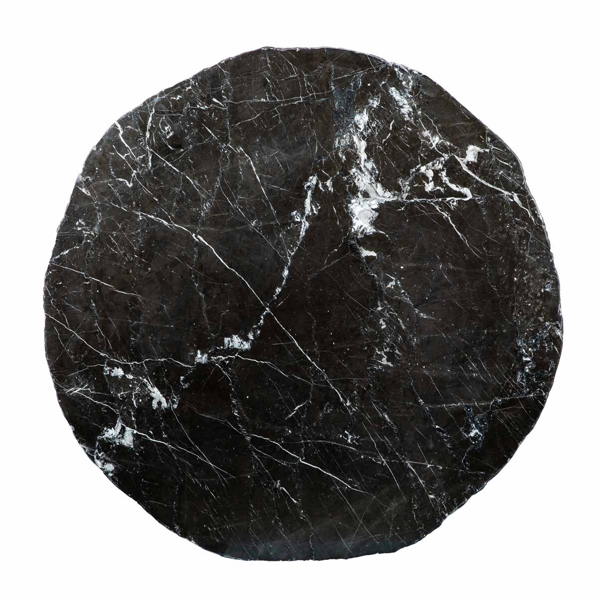 Black Marble Top Polished 60" x 40" x 2 1/2" Rectangle with Live Edge