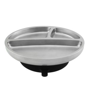 Stay Put Toddler Stainless Suction Plate - Black