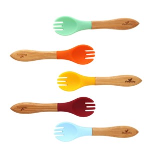 Baby Forks 5 pack - G,B,R,Y,M - No Pink