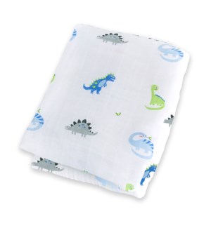 Cotton Muslin Swaddle - Prehistoric Pals One Size