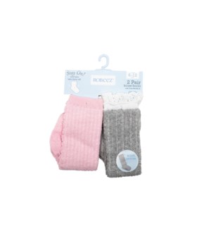 Socks 2pack - Lacy Lucy Pink - 6-12M