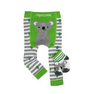 Grip+Easy Comfort Crawler Legging & Socks Set - Kai the Koala 6-12m