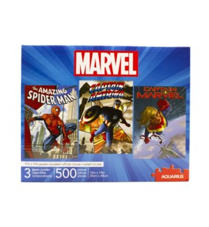 Marvel 3 x 500pc Puzzle Set