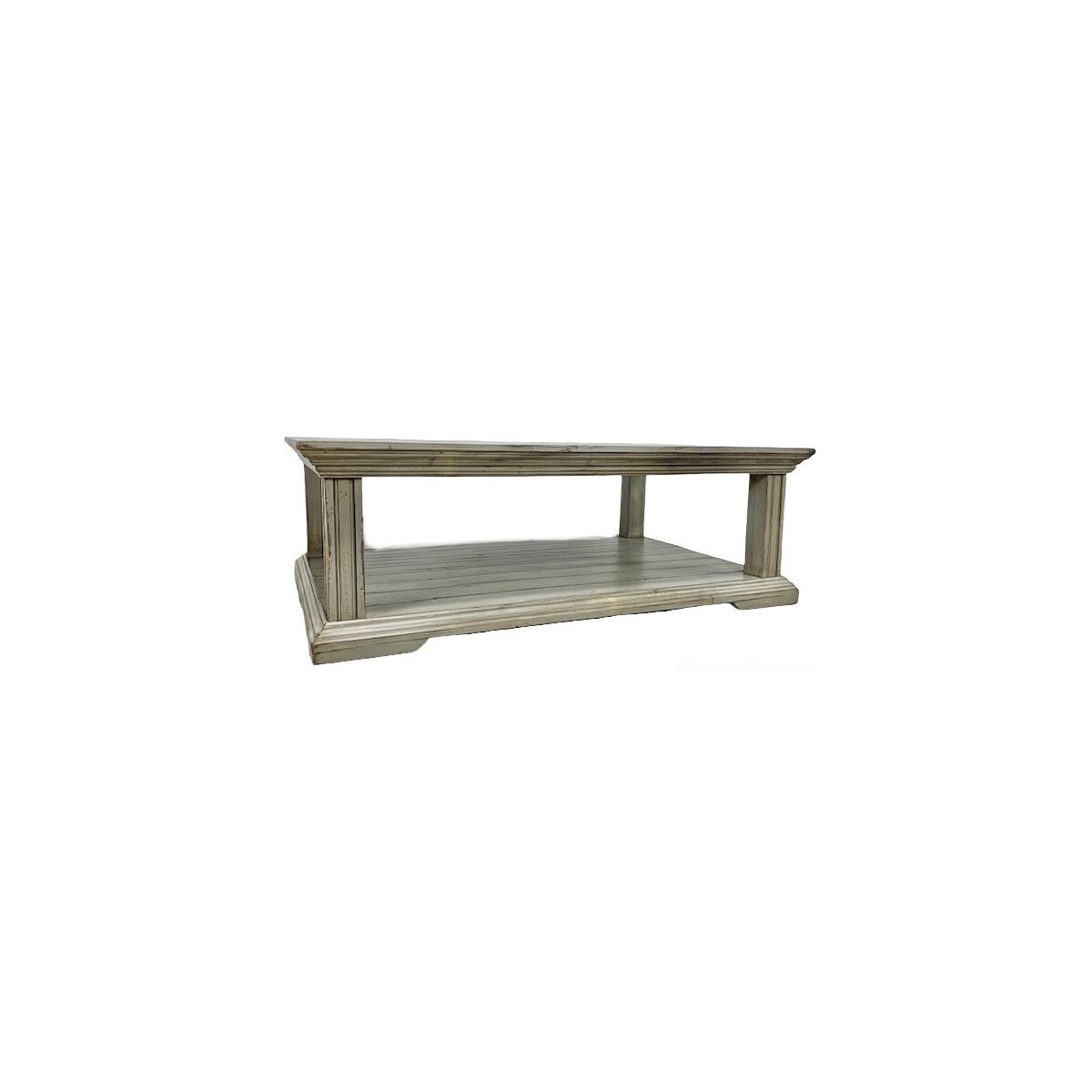 Pedestal Coffee Table Feather Grey 57x37x19