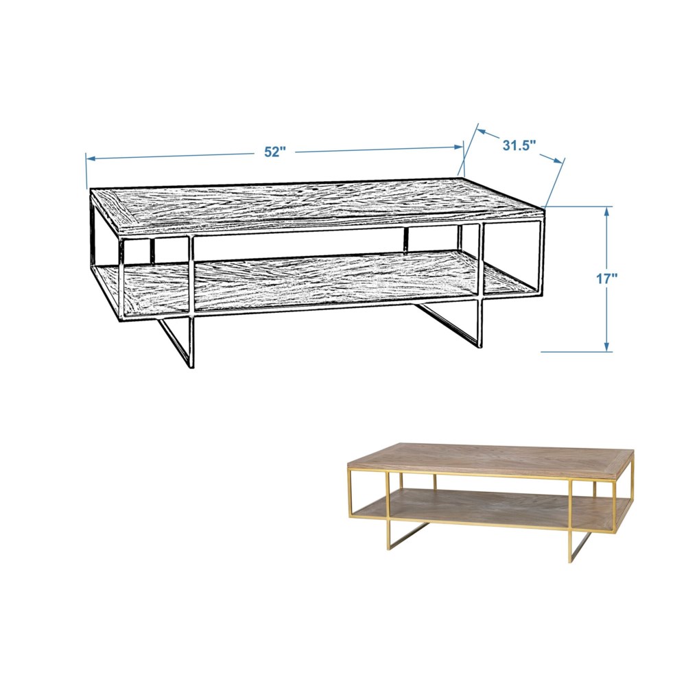 Claire Wooden Inset Coffee Table coffee tables Jeffan International