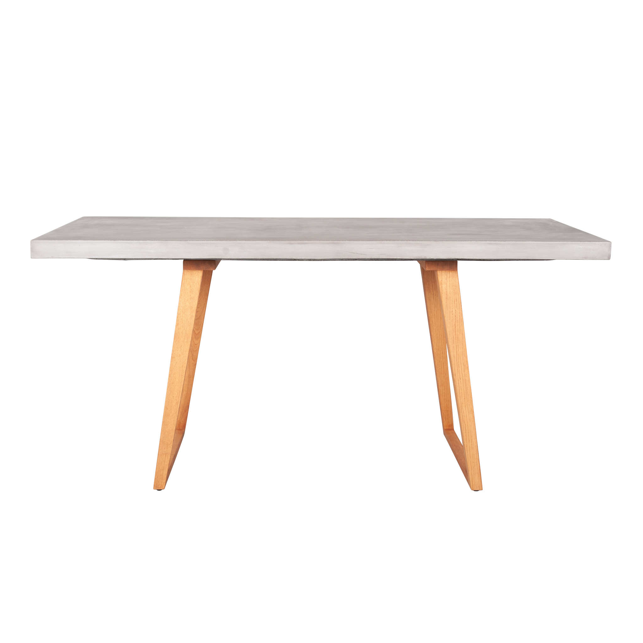 Hutton Concrete Top Outdoor Dining Table with Wooden Leg dining