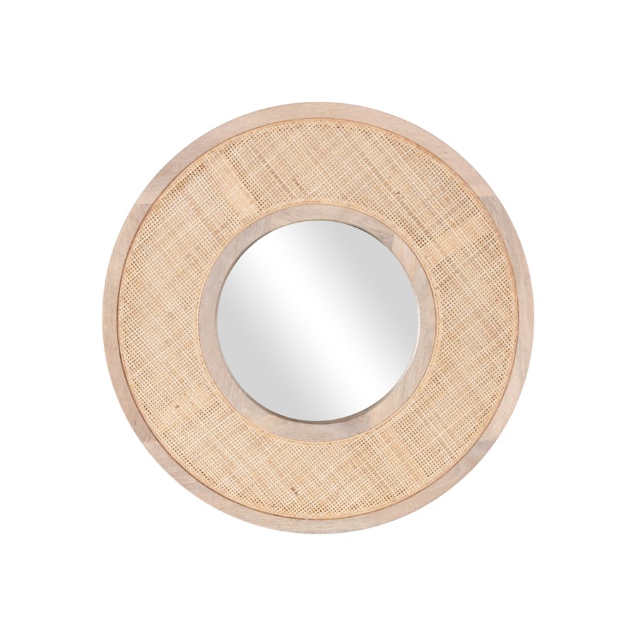 Lulu Decor, Frosted Border Mirror, Decorative Round Wall 