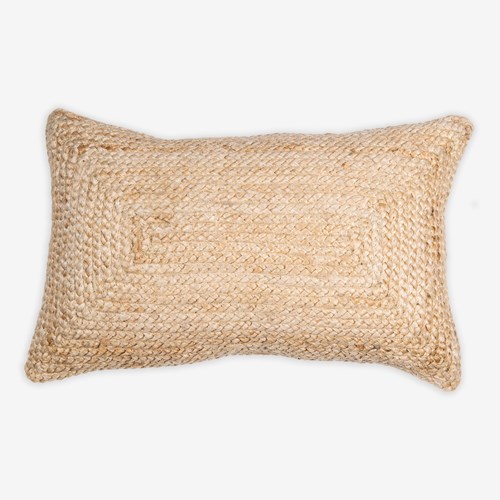 Rowan Braided Natural Fiber Lumbar Pillow 21 X 13 Pillows