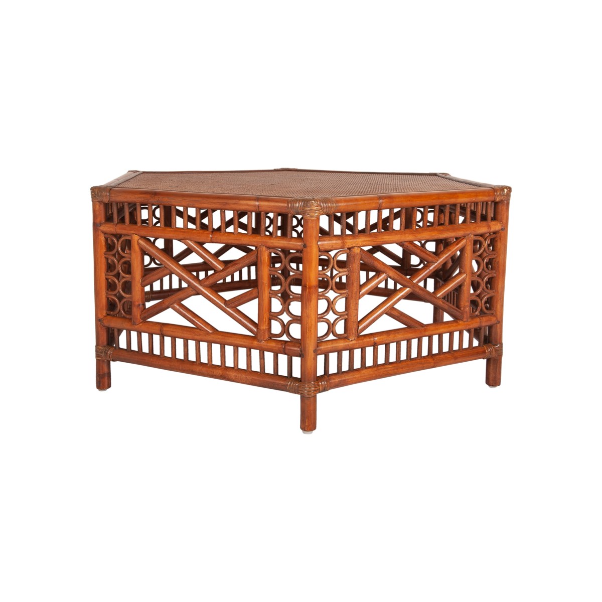 Octagon Rattan Coffee Table coffee tables Jeffan International