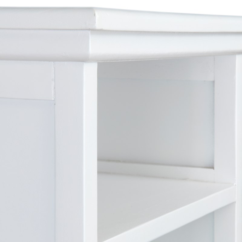 Simone Tall Bookcase 2 Drawers 3 Baskets 2 Shelves White