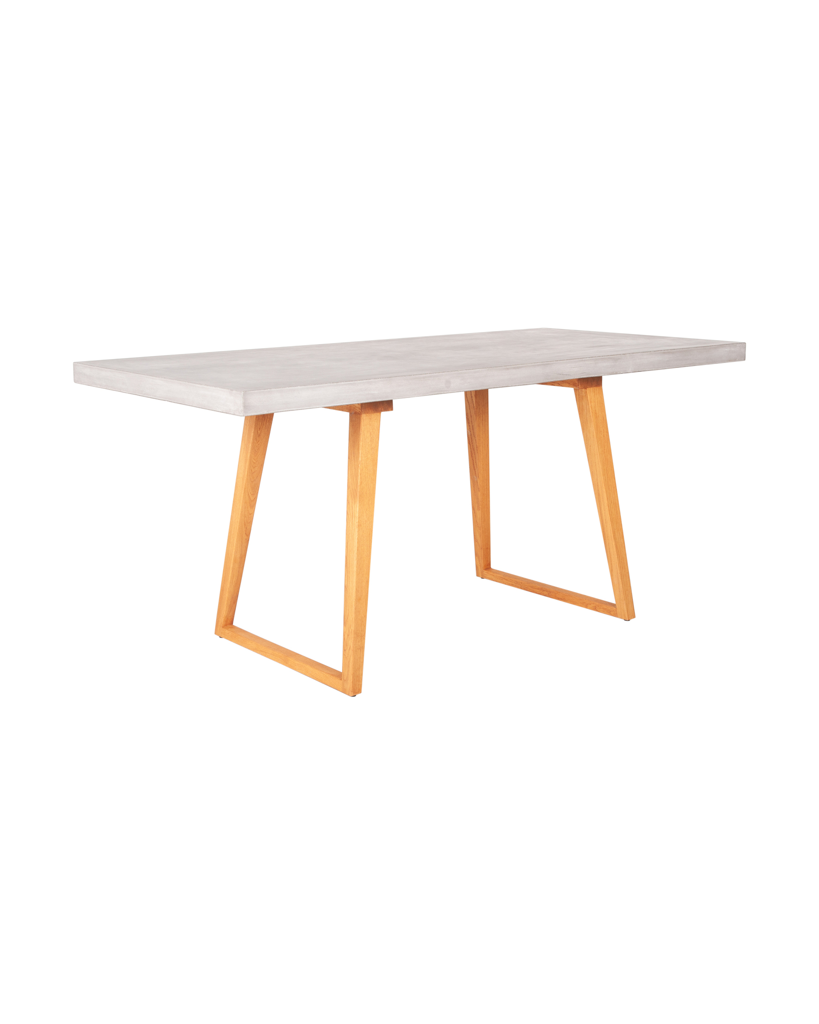 Hutton Concrete Top Outdoor Dining Table with Wooden Leg dining