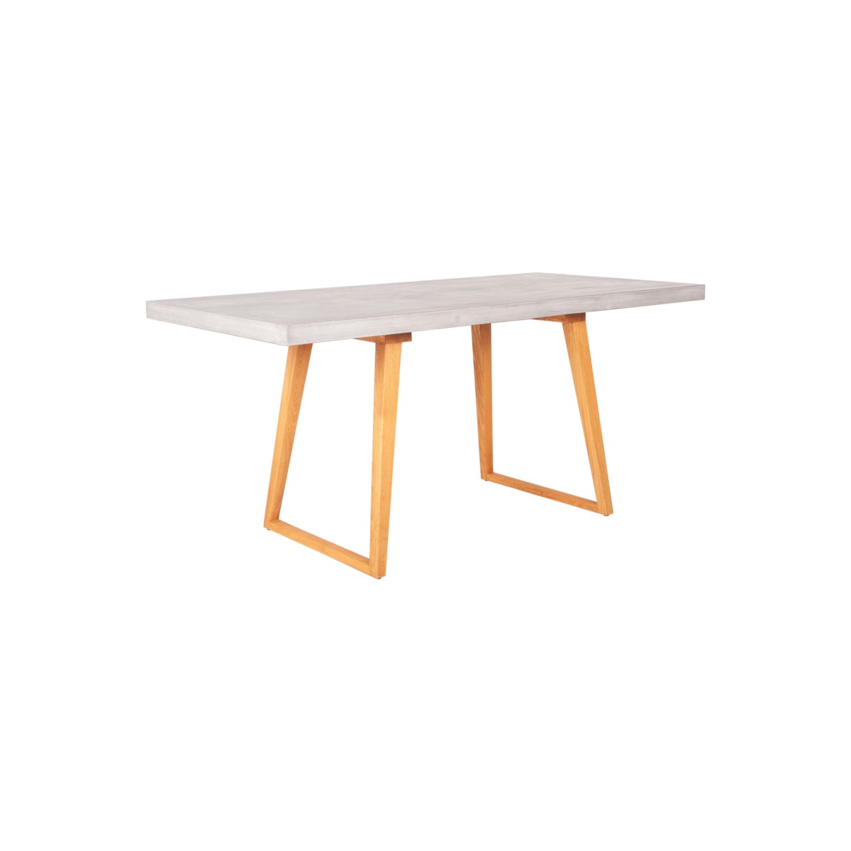 Hutton Concrete Top Outdoor Dining Table with Wooden Leg dining