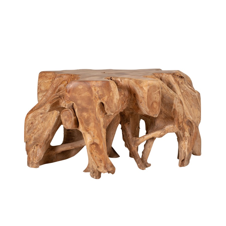 Organic Teakwood Coffee Table 35 35x35x18 Coffee Tables Jeffan International