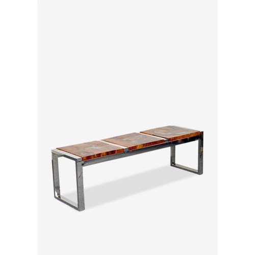 Ls Uptown Icy Wood Bench Natural Resin Color 55x16x17