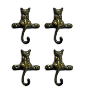 Cat Single Hook Set of 4