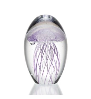 Art Glass Light Purple 4 Inch Jellyfish Glow in the Dark