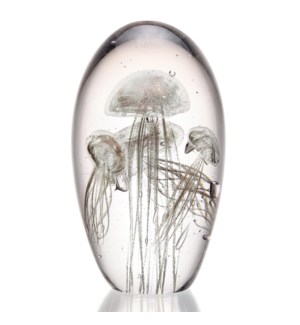 Art Glass Gold Jellyfish Quartet Glow in the Dark