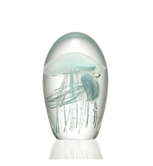 Art Glass Pale Green Jellyfish Duo 4