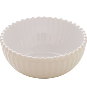 Beaded Pearl  6 in. Round Salad Bowl Cream