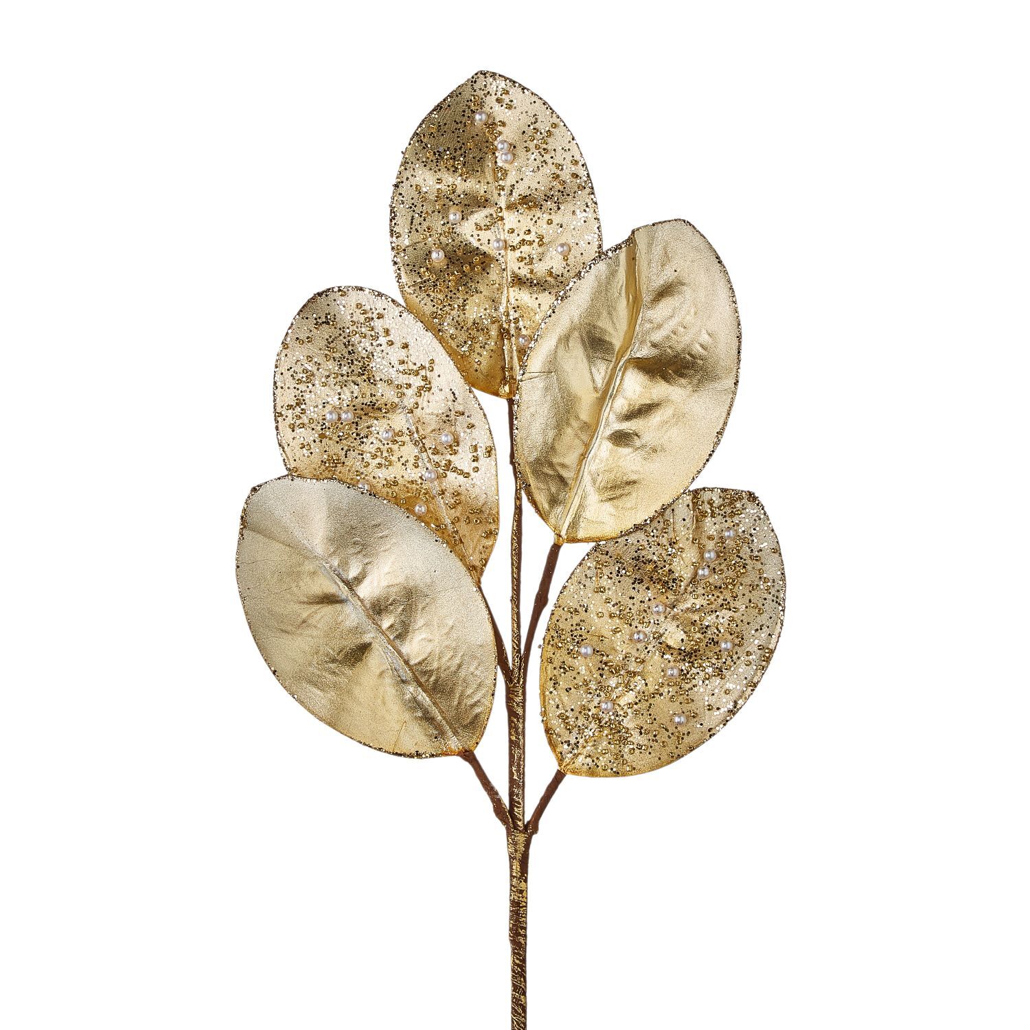 18" Champagne Magnolia Leaf Pick raz imports CMA California Marketing Associates