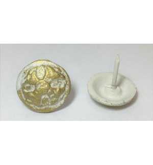 1.4" Round Decorative Tack, Gold