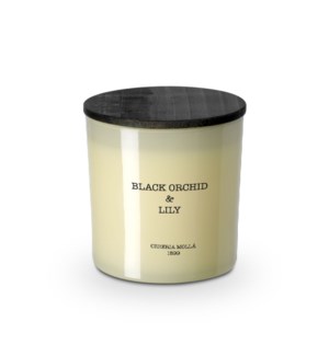 3 wick XL Candle 600 gm/21 oz Black Orchid & Lily Ivory