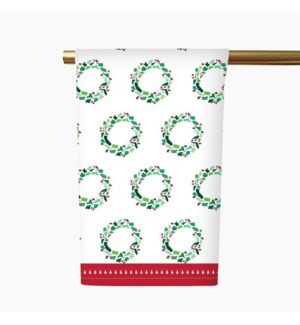 50 States Christmas Wreaths Tea Towel - Green