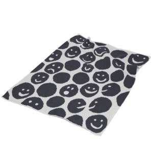 Eco Baby Smiles Throw by Elodie Blanchard Charcoal