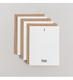 Color-In Greeting Card  Set  I         You (3-pk)