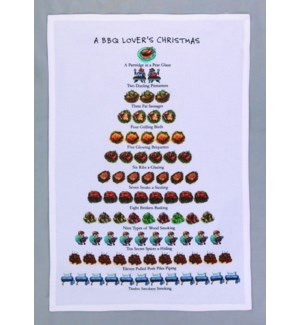 A BBQ Lover'S Christmas Print Kitchen Towel