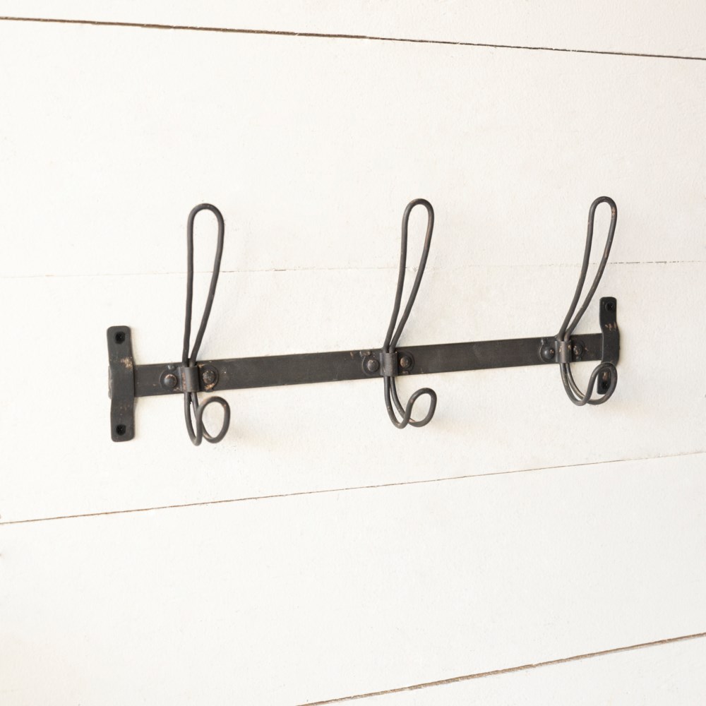 MTL. TRIPLE HOOK BAR - hooks & hangers | VIP Home and Garden