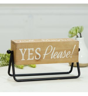 WD. FLIP SIGN "YES PLEASE"