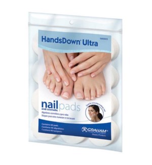 Ultra Nail and Cosmetic Pads 1.75 Inch, White, 60/Bag