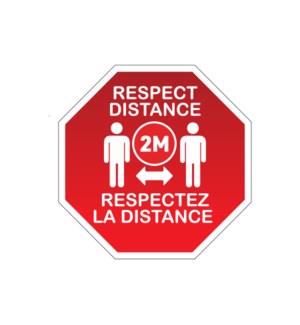 DAN PPE Respect Distance Sticker FLOOR SIGN