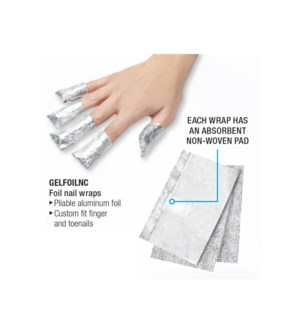SILKLINE Foil Nail Wraps and Gel Polish Removal 100/Box