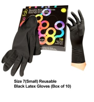 ** 10pk Color Me Fab Gloves SZ 7 LATEX