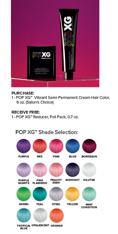 Free 10pk Pop Xg Reducer Direct Dye Corrector Buy 1 Pop Xg Color Jf Pmccrd Canrad Beauty Limited