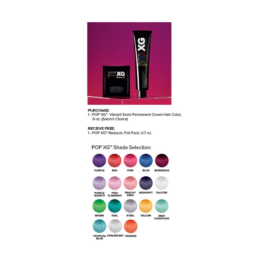 Free 10pk Pop Xg Reducer Direct Dye Corrector Buy 1 Pop Xg Color Jf Pmccrd Canrad Beauty Limited